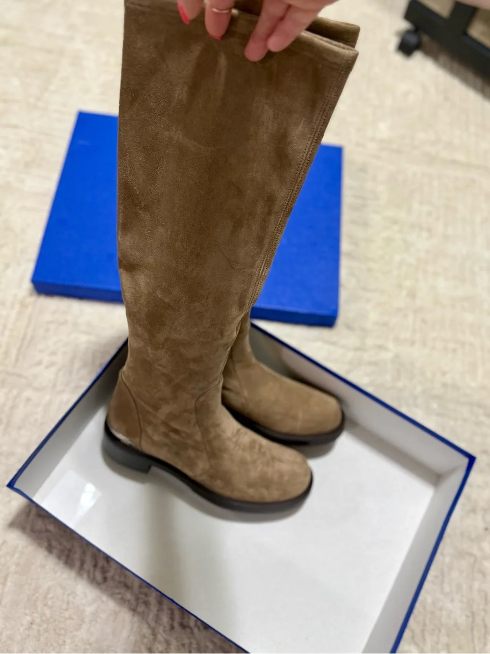 NEW Stuart Weitzman Mercer Bold Suede Knee Boots | Size 7
